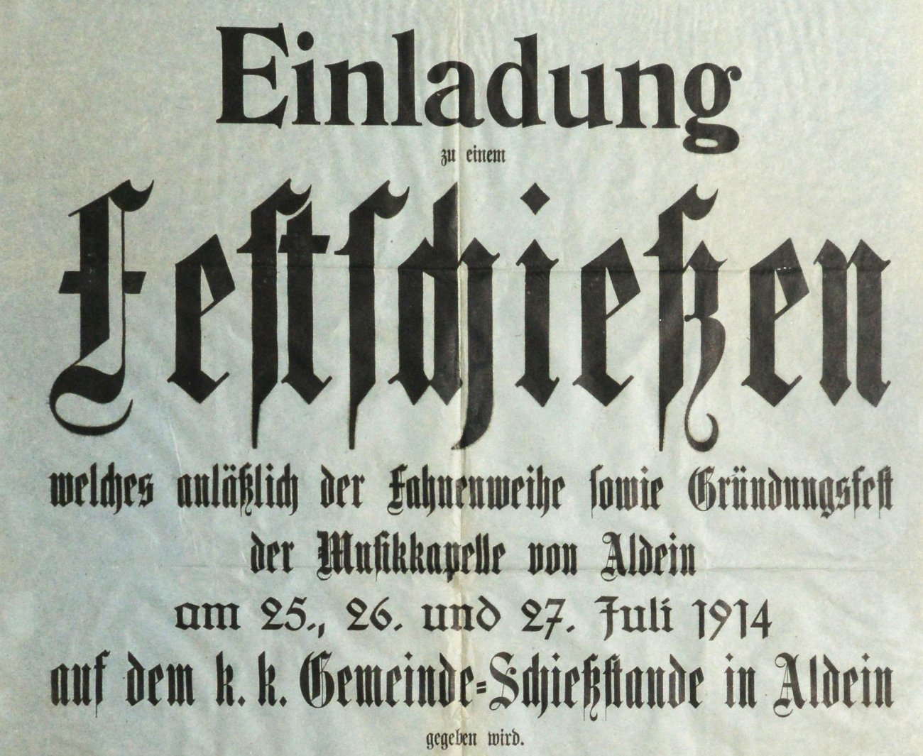 Festschießen 1914